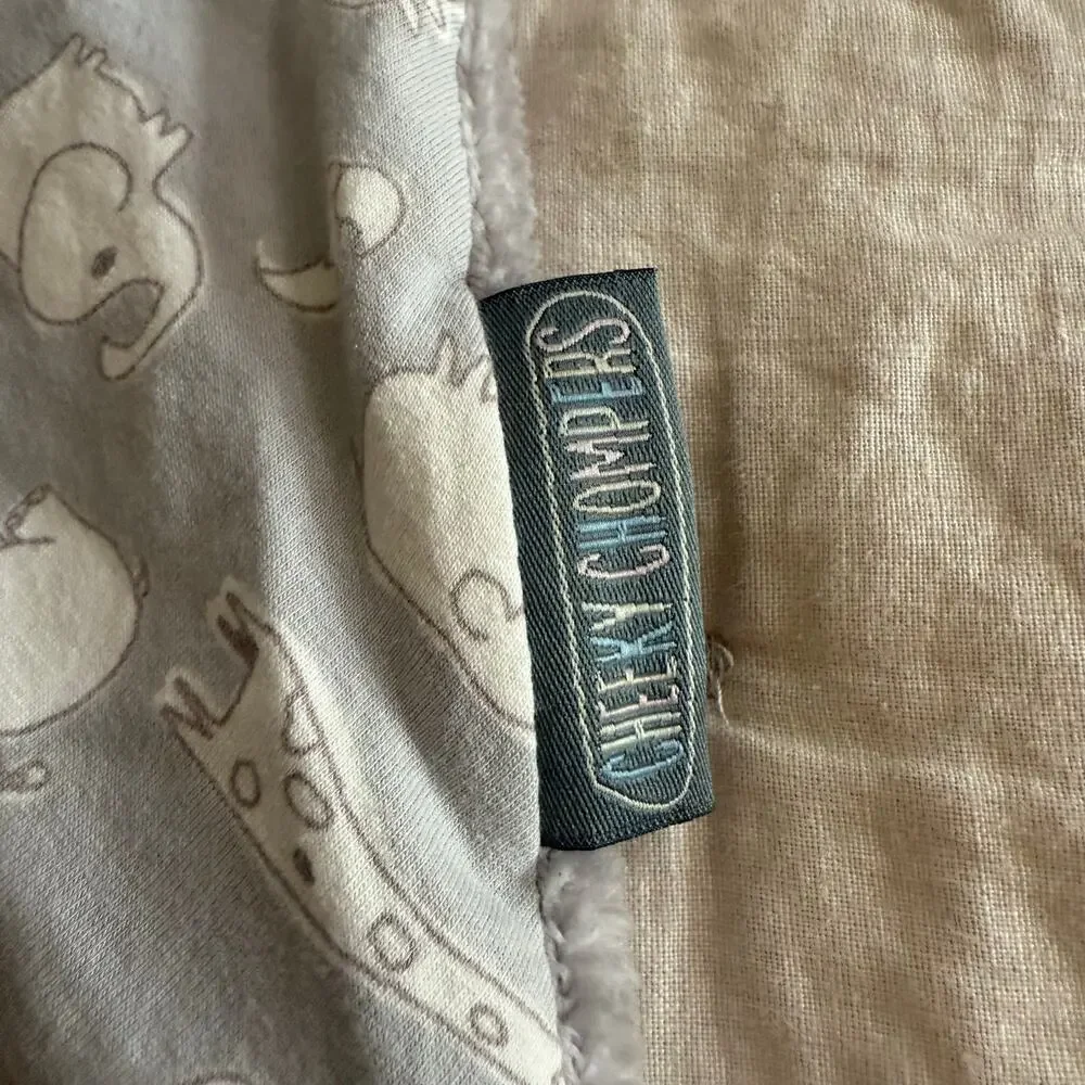 Cheeky Chompers Comfortchew Lovie Lovey Chew Toy Baby Infant Tag Blanket Gray